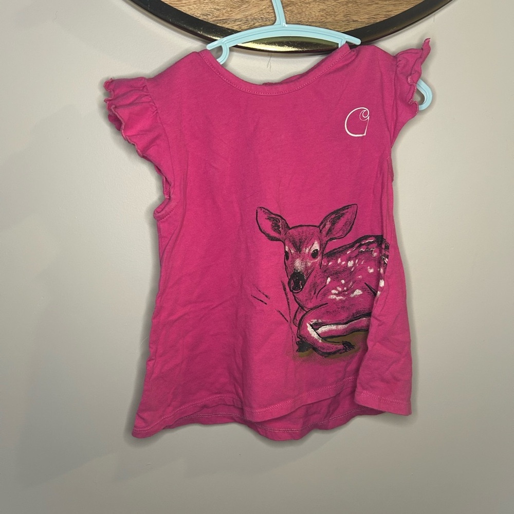 Carhartt Fuchsia Kids Tee with Fawn Design - Picture 2 of 8